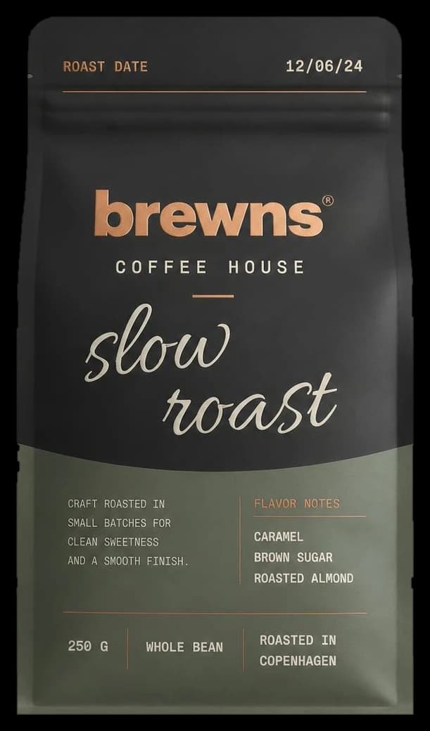 A brewns Slow Roast bag in charcoal and sage green